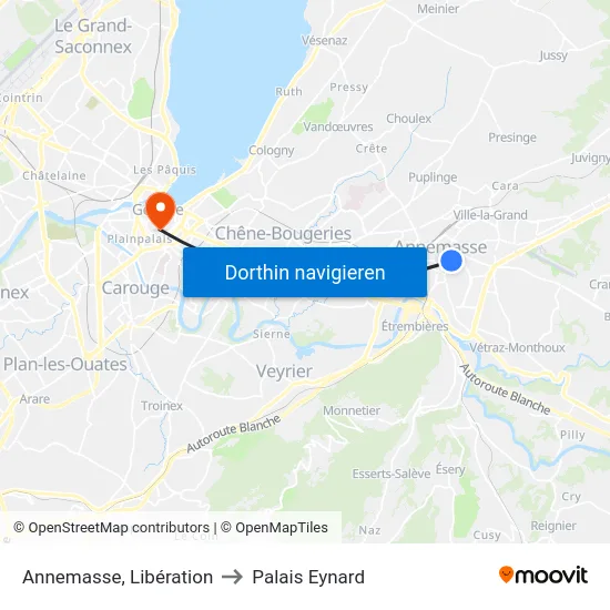 Annemasse, Annexion to Palais Eynard map