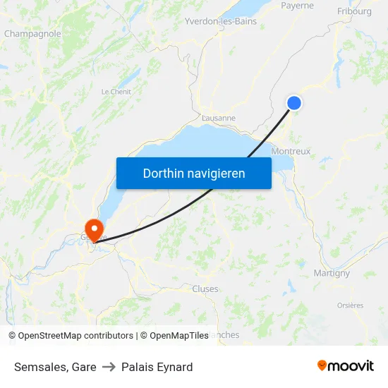 Semsales, Gare to Palais Eynard map