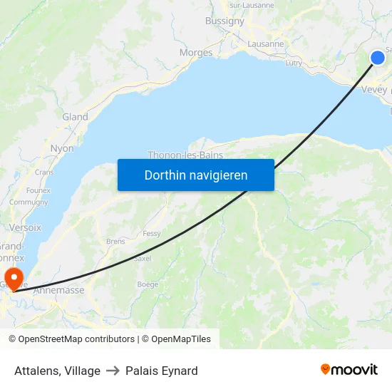 Attalens, Village to Palais Eynard map