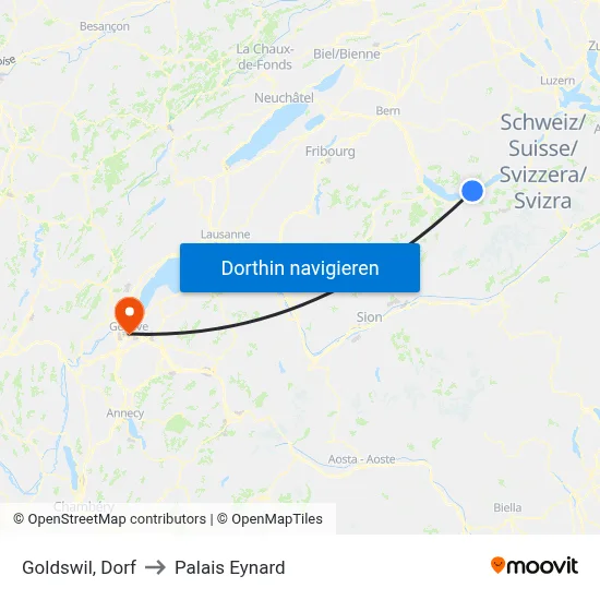 Goldswil, Dorf to Palais Eynard map