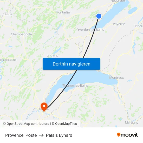 Provence, Poste to Palais Eynard map