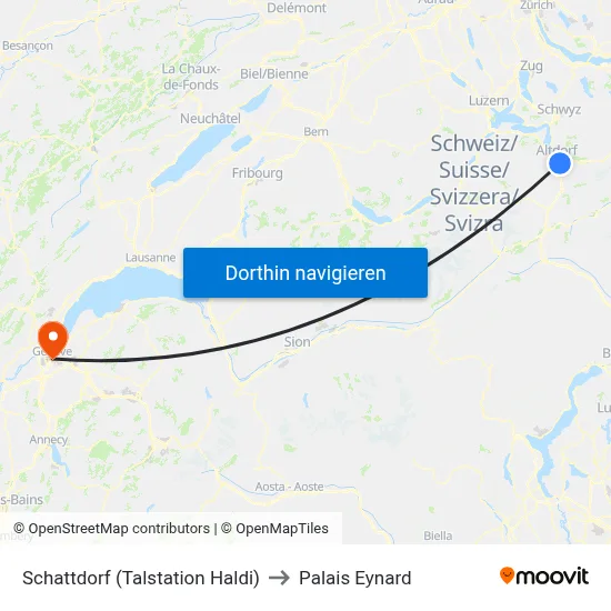 Schattdorf (Talstation Haldi) to Palais Eynard map
