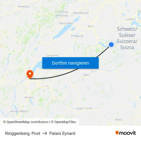 Ringgenberg, Post to Palais Eynard map
