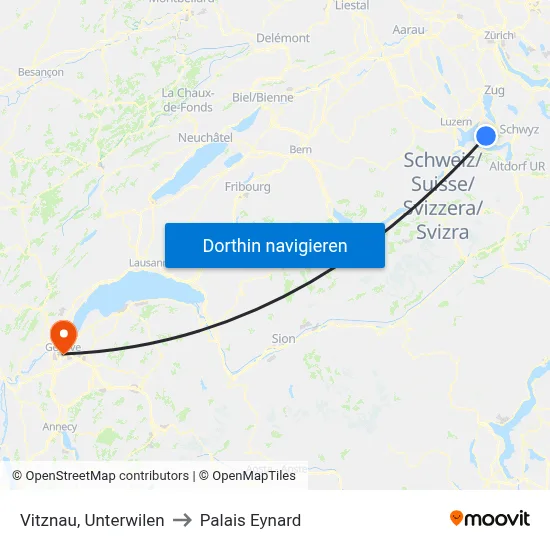 Vitznau, Unterwilen to Palais Eynard map