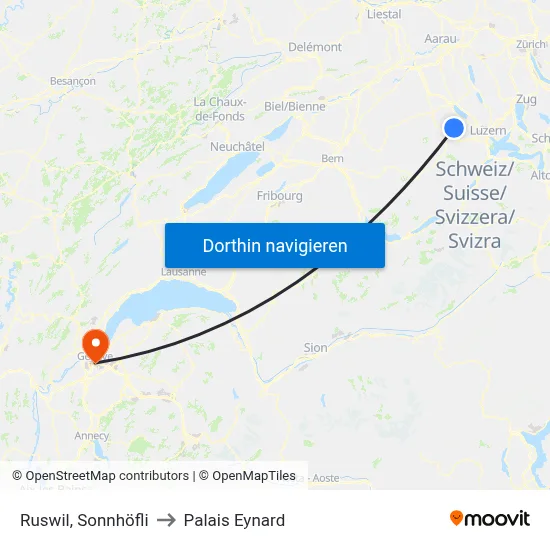 Ruswil, Sonnhöfli to Palais Eynard map