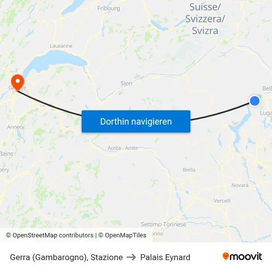 Gerra (Gambarogno), Stazione to Palais Eynard map