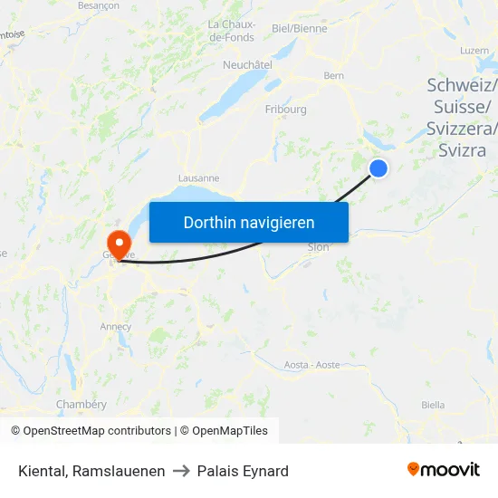 Kiental, Ramslauenen to Palais Eynard map