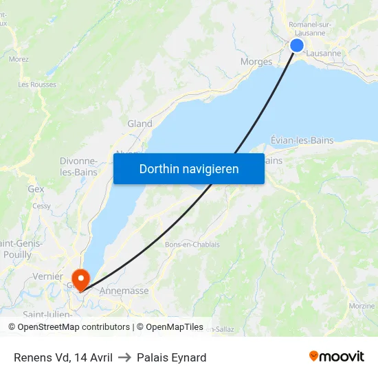 Renens Vd, 14 Avril to Palais Eynard map