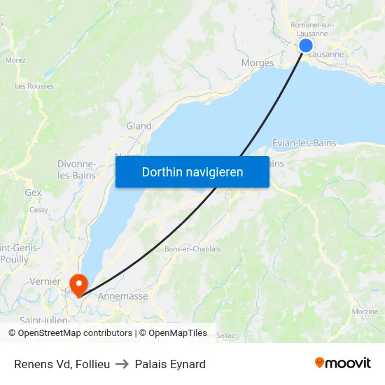 Renens Vd, Follieu to Palais Eynard map