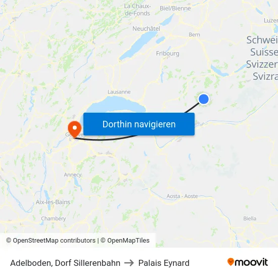Adelboden, Dorf Sillerenbahn to Palais Eynard map