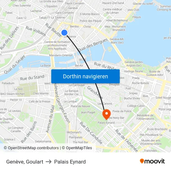 Genève, Goulart to Palais Eynard map