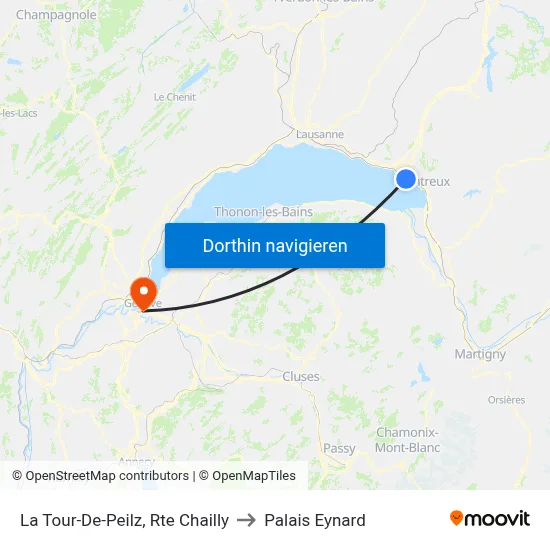 La Tour-De-Peilz, Rte Chailly to Palais Eynard map