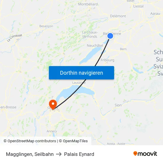 Magglingen, Seilbahn to Palais Eynard map