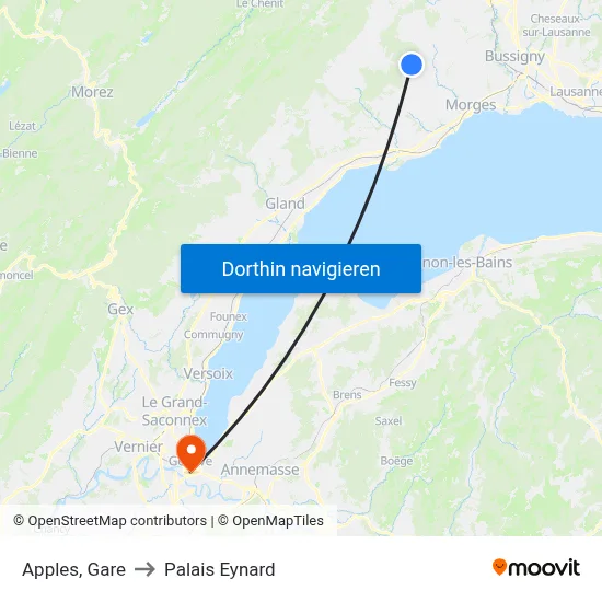Apples, Gare to Palais Eynard map