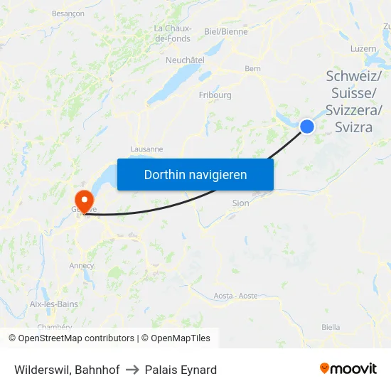 Wilderswil, Rosshag to Palais Eynard map