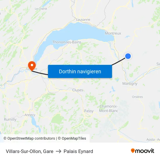 Villars-Sur-Ollon, Gare to Palais Eynard map