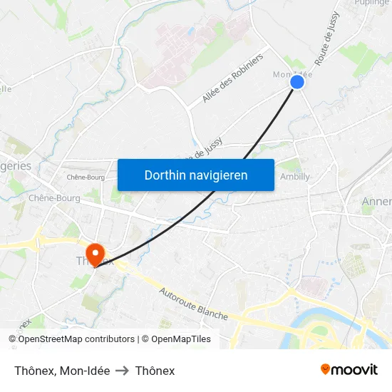 Thônex, Mon-Idée to Thônex map