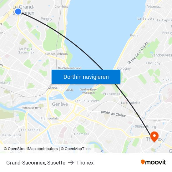 Grand-Saconnex, Susette to Thônex map