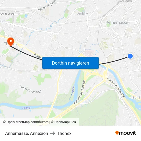 Annemasse, Annexion to Thônex map