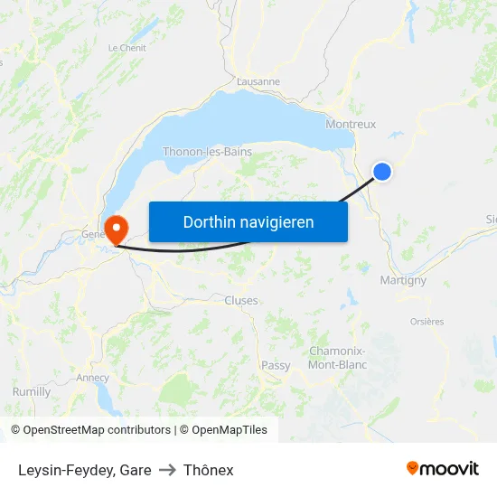 Leysin-Feydey, Gare to Thônex map