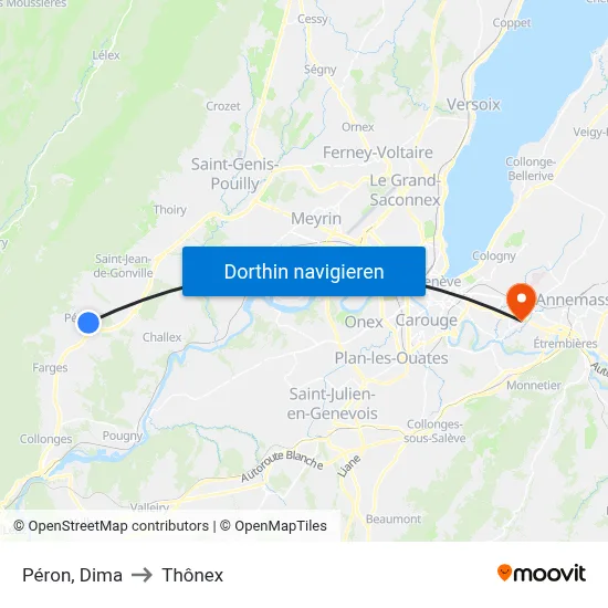 Péron, Dima to Thônex map