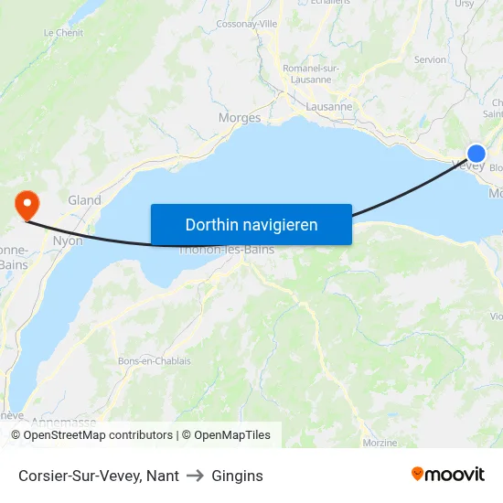 Corsier-Sur-Vevey, Nant to Gingins map