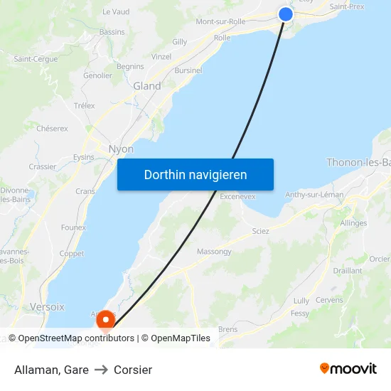 Allaman, Gare to Corsier map