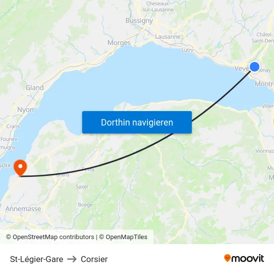 St-Légier-Gare to Corsier map