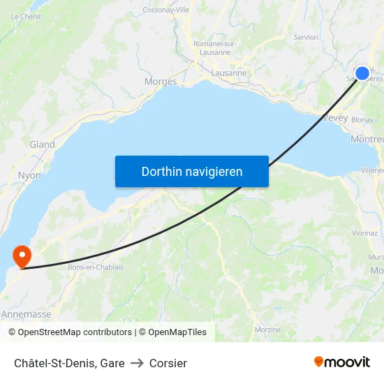 Châtel-St-Denis, Gare to Corsier map