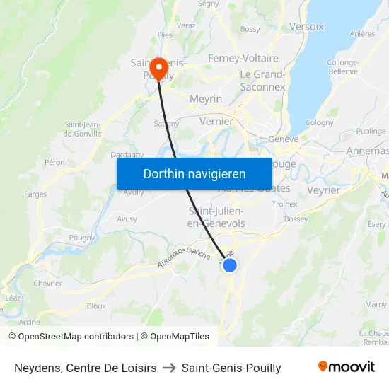 Neydens, Centre De Loisirs to Saint-Genis-Pouilly map