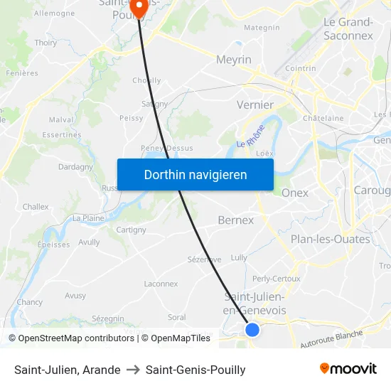 Saint-Julien, Arande to Saint-Genis-Pouilly map