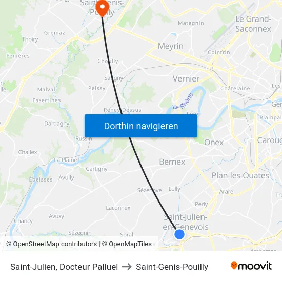 Saint-Julien, Docteur Palluel to Saint-Genis-Pouilly map