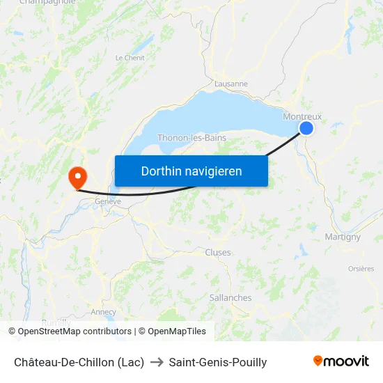 Château-De-Chillon (Lac) to Saint-Genis-Pouilly map