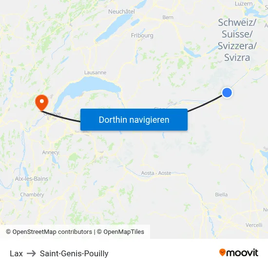 Lax to Saint-Genis-Pouilly map