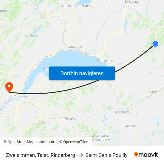 Zweisimmen, Talst. Rinderberg to Saint-Genis-Pouilly map