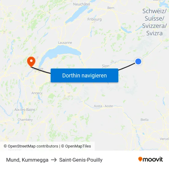 Mund, Kummegga to Saint-Genis-Pouilly map