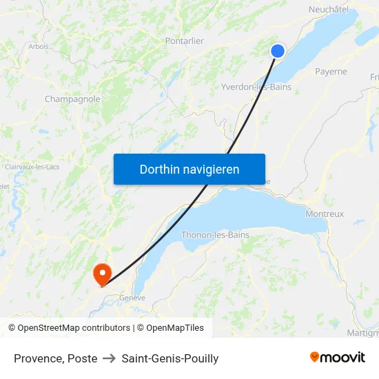 Provence, Poste to Saint-Genis-Pouilly map