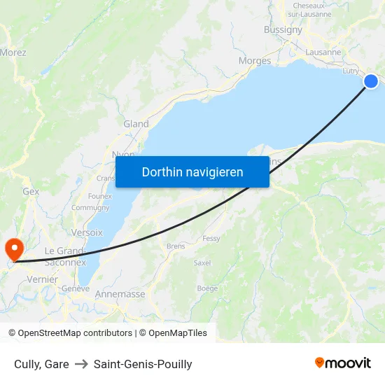 Cully, Gare to Saint-Genis-Pouilly map