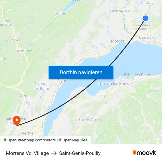 Morrens Vd, Village to Saint-Genis-Pouilly map