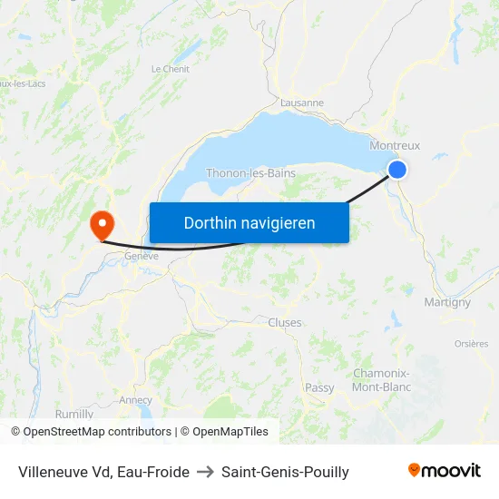 Villeneuve Vd, Eau-Froide to Saint-Genis-Pouilly map