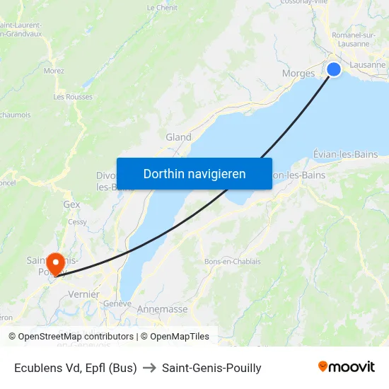 Ecublens Vd, Epfl (Bus) to Saint-Genis-Pouilly map