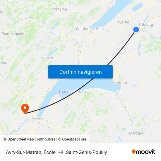 Avry-Sur-Matran, École to Saint-Genis-Pouilly map