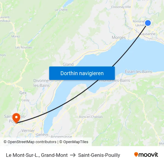 Le Mont-Sur-L., Grand-Mont to Saint-Genis-Pouilly map