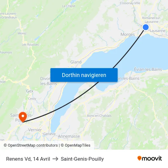 Renens Vd, 14 Avril to Saint-Genis-Pouilly map