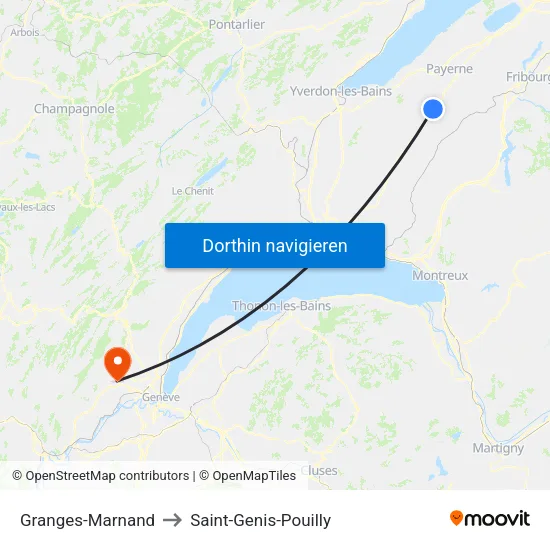 Granges-Marnand to Saint-Genis-Pouilly map