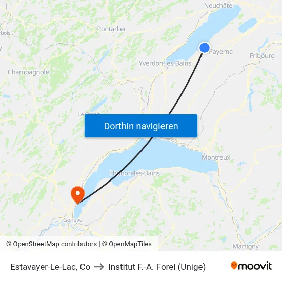 Estavayer-Le-Lac, Co to Institut F.-A. Forel (Unige) map