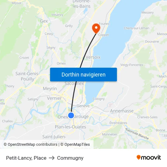 Petit-Lancy, Place to Commugny map