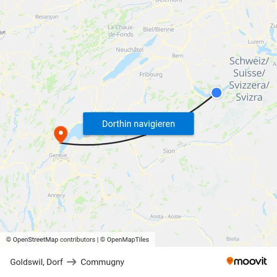 Goldswil, Dorf to Commugny map
