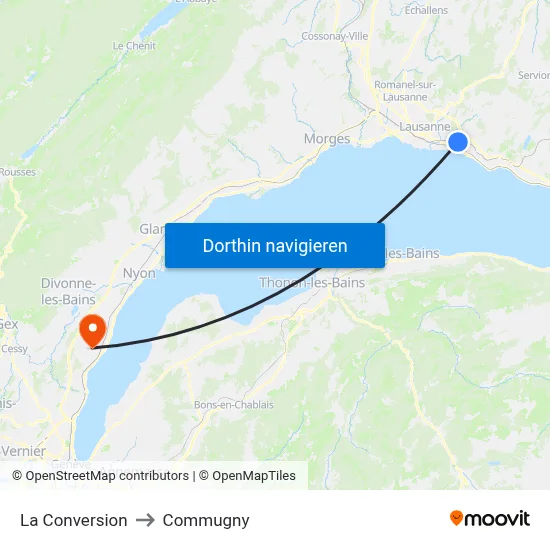 La Conversion to Commugny map