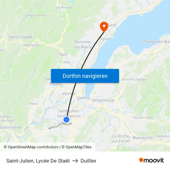 Saint-Julien, Lycée De Staël to Duillier map